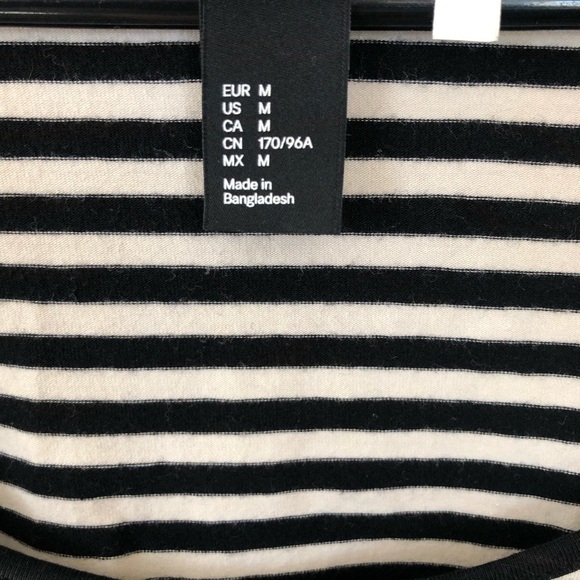H&M Nautical Stripe Mini Tee Shirt Dress Medium - Picture 3 of 5